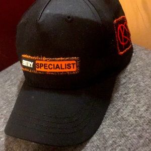 custom never seen before “entry specialist” x “killermaru” hat strap back.